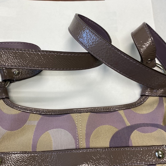 Coach Lavender,plum on gold background crossbody - Picture 5 of 10